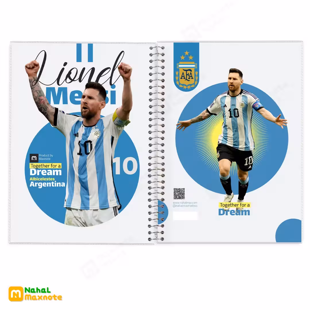 دفتر 60 برگ سیمی طلقی (فوتبالی) کد 9682.طرح 1