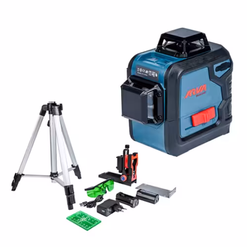 تراز لیزری آروا سه خط 360 درجه نور سبز با سه پایه مدل 4689