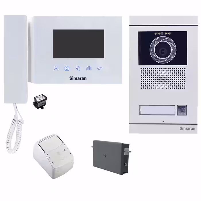 مجموعه دربازکن تصویری سیماران مدل 47TKM-VFBC1 یک واحدی به همراه محافظ ولتاژ مانیتور | چاوه