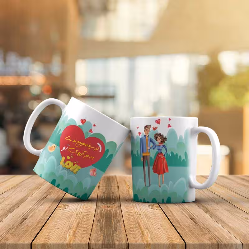 ماگ ساده سرامیکی ویژه ولنتاین طرح 06