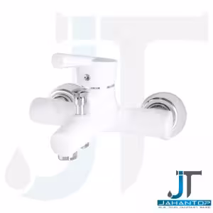 شیر حمام اهرمی سفید کروم آریانا (مدل رویال)