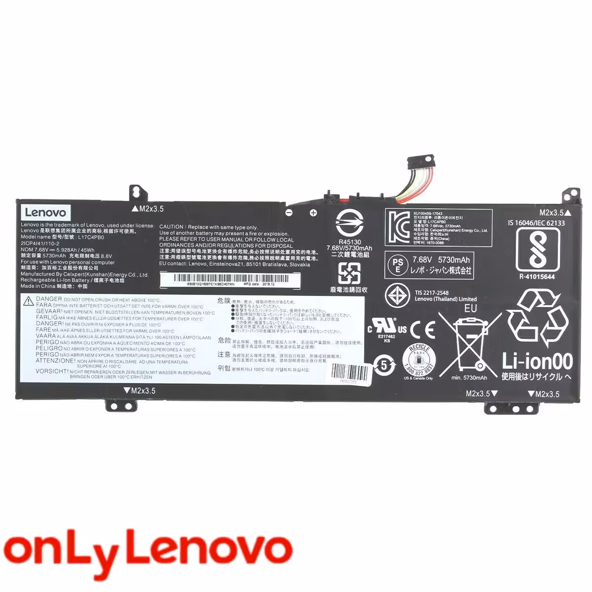 باتری لپ تاپ لنوو Lenovo L17C4PB0
