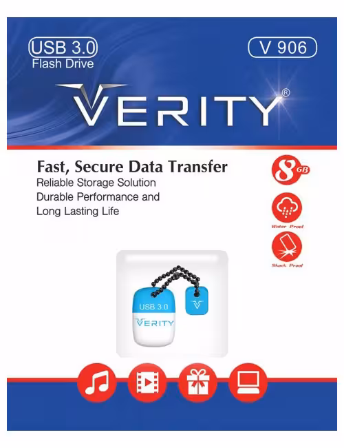فلش مموری وریتی مدل V906 USB3 ظرفیت 8 گیگابایت