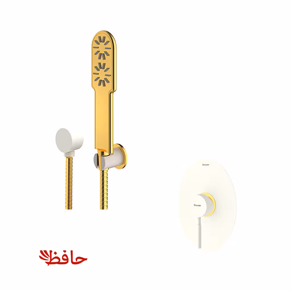 شیر حمام توکار شودر مدل روگن شیری طلایی تیپ 2 BRASS
