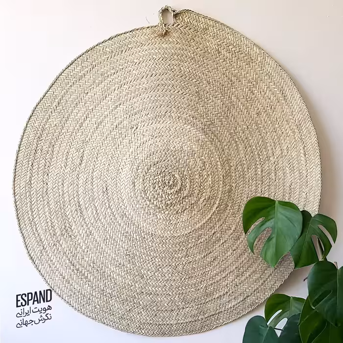 سفره حصیری ساده خود رنگ - ساخته شده از برگ بردل نخل سایز 100سانتی از برند اسپند