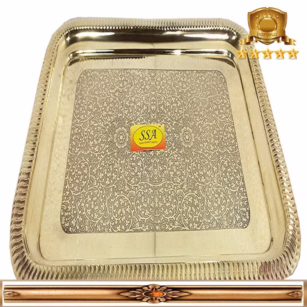 سینی برنجی مستطیل کد 471