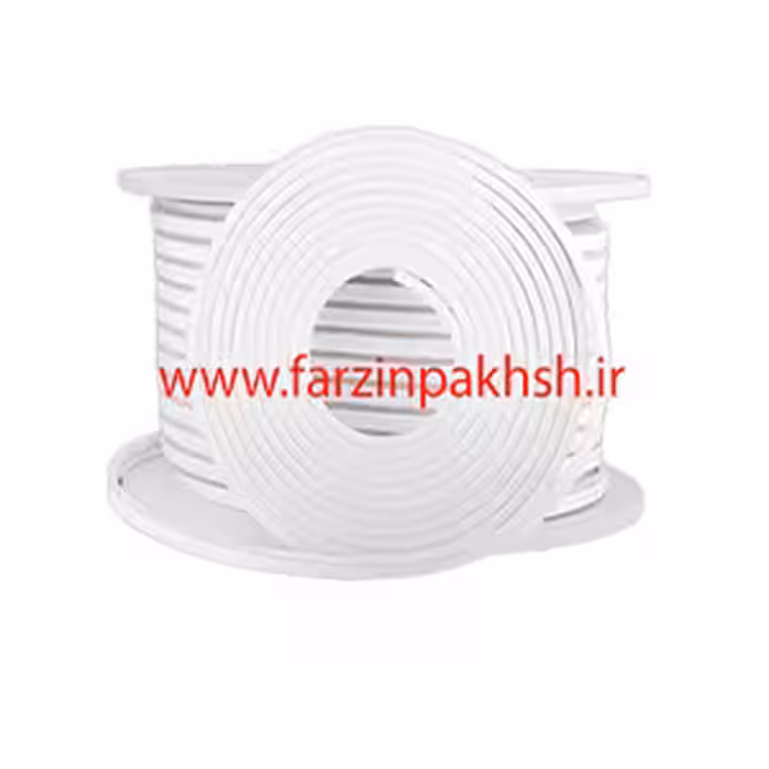 ریسه نئون فلکسی 8 وات 12*6 میلی‌متر برش 20 پارس شعاع توس کلاف 100 متری