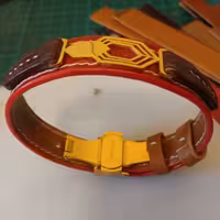 دستبند چرمی دولایه فوق لاکچری