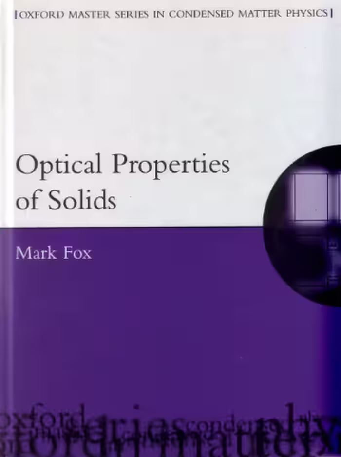 خرید و دانلود نسخه کامل کتاب Optical properties of solids