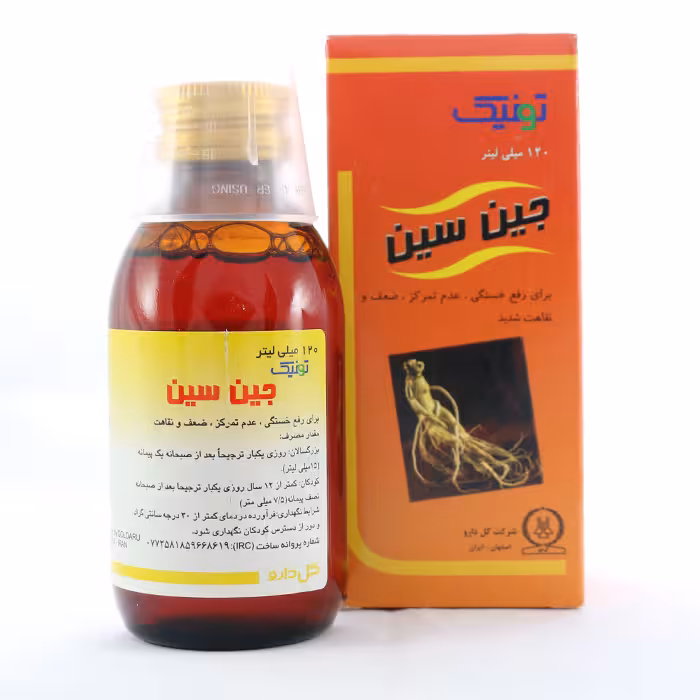 شربت جین سین گل دارو 120 میلی لیتری