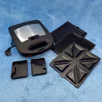 ساندویچ ساز 8 خانه دونالکس، رنگ مشکی، مدل DN-940