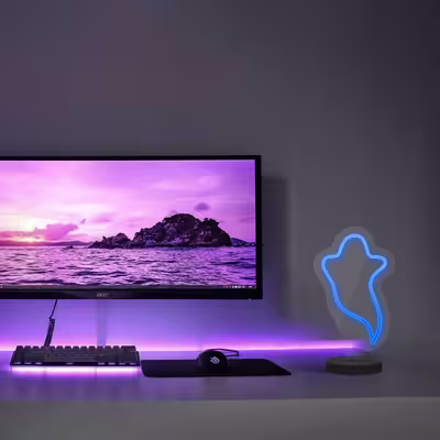 چراغ رومیزی مدل ریموت دار GHOST-GL_BL-GLASS