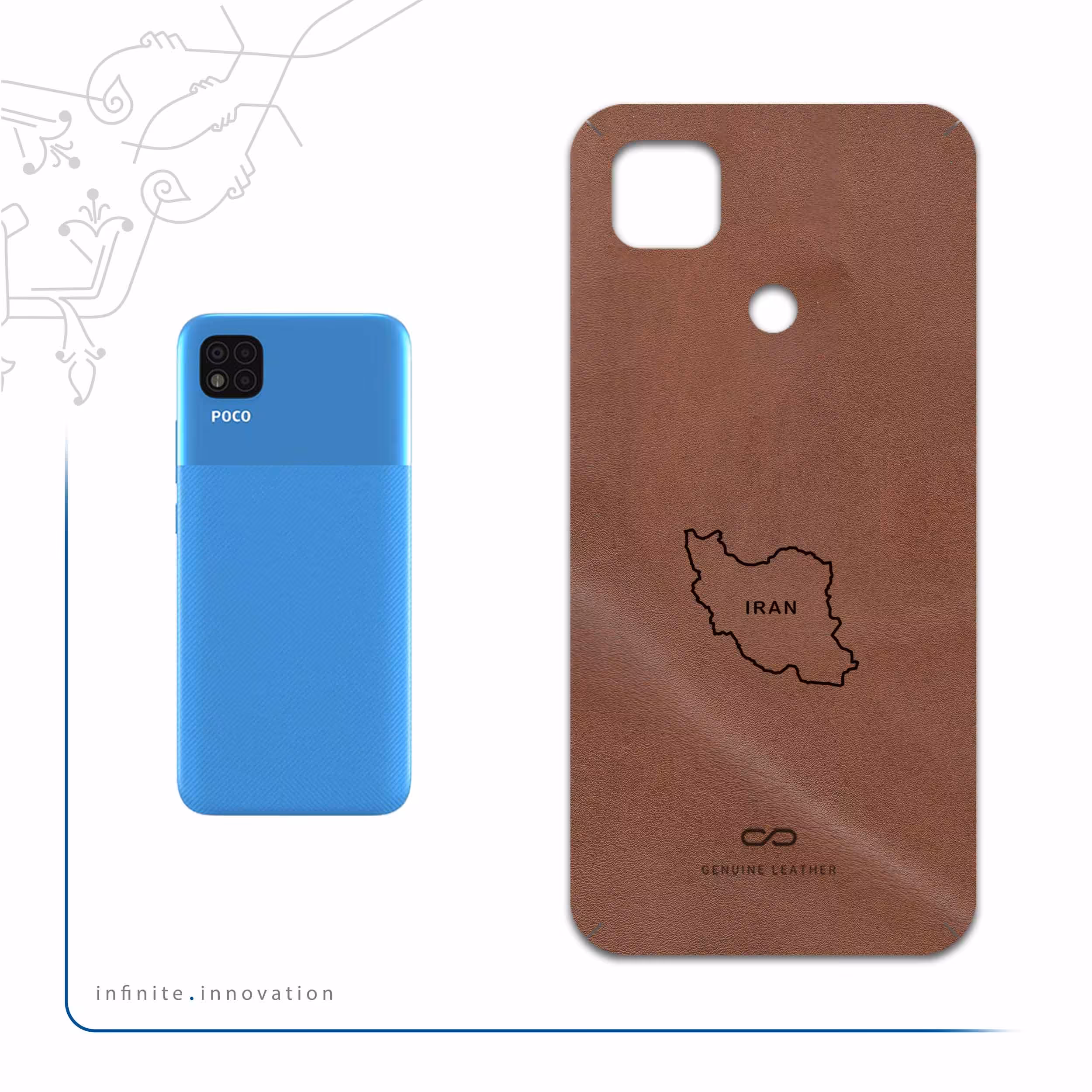 برچسب پوششی ماهوت مدل MNL-IRC مناسب برای گوشی موبایل شیائومی Poco C3