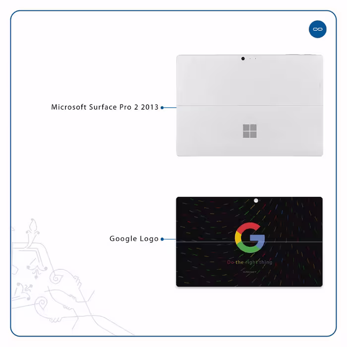برچسب پوششی ماهوت مدل Google-Logo مناسب برای تبلت مایکروسافت Surface Pro 2 2013