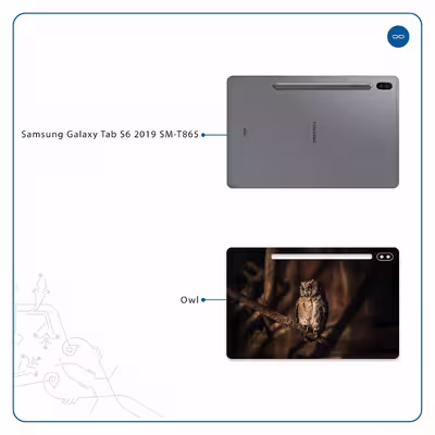 برچسب پوششی ماهوت مدل Owl مناسب برای تبلت سامسونگ Galaxy Tab S6 2019 SM-T865