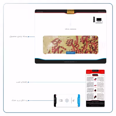 برچسب پوششی ماهوت مدل Nastaliq-5 مناسب برای تبلت سامسونگ Galaxy Tab E 9.6 2015 T560