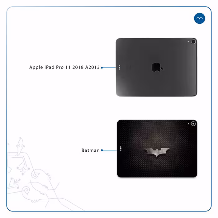 برچسب پوششی ماهوت مدل Batman مناسب برای تبلت اپل iPad Pro 11 2018 A2013