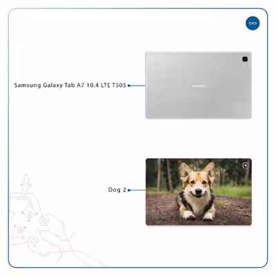 برچسب پوششی ماهوت مدل Dog-2 مناسب برای تبلت سامسونگ Galaxy Tab A7 10.4 LTE 2020 T505