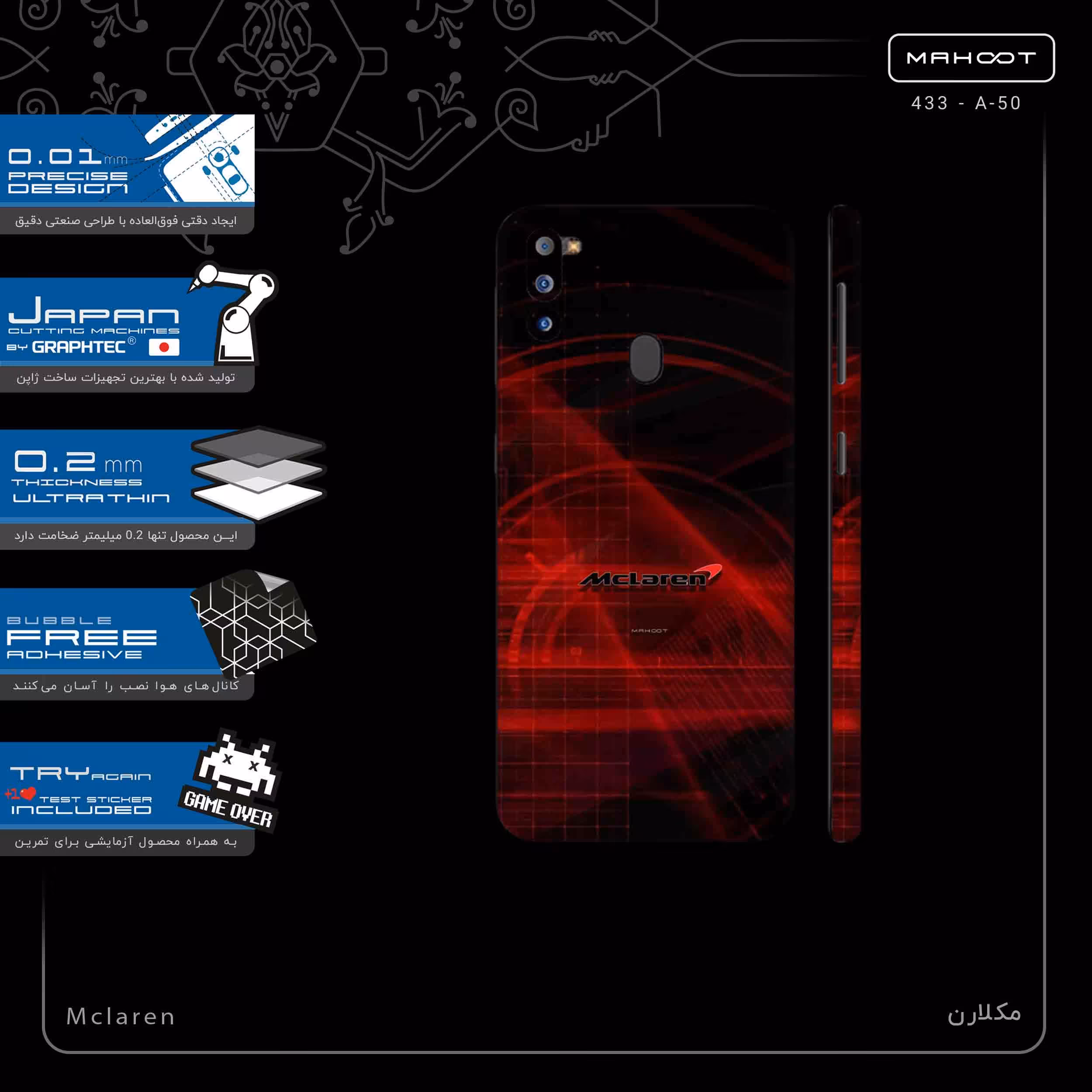 برچسب پوششی ماهوت مدل Mclaren-FullSkin مناسب برای گوشی موبایل سامسونگ Galaxy M21 (2021) Edition