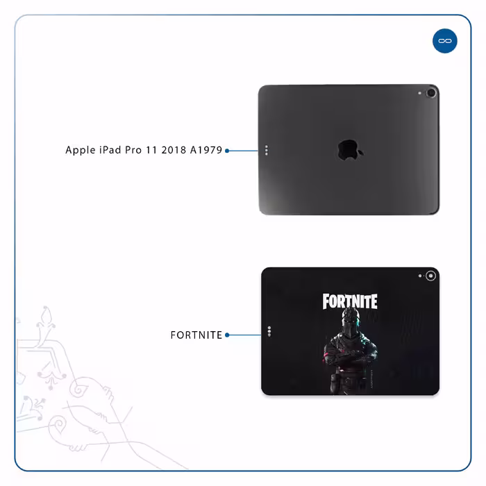 برچسب پوششی ماهوت مدل Fortnite-Game مناسب برای تبلت اپل iPad Pro 11 2018 A1979