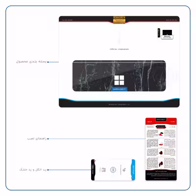 برچسب پوششی ماهوت مدل Graphite-Green-Marble مناسب برای تبلت مایکروسافت Surface Pro 4 2015