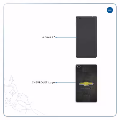 برچسب پوششی ماهوت مدل CHEVROLET-Logo مناسب برای تبلت لنوو E7