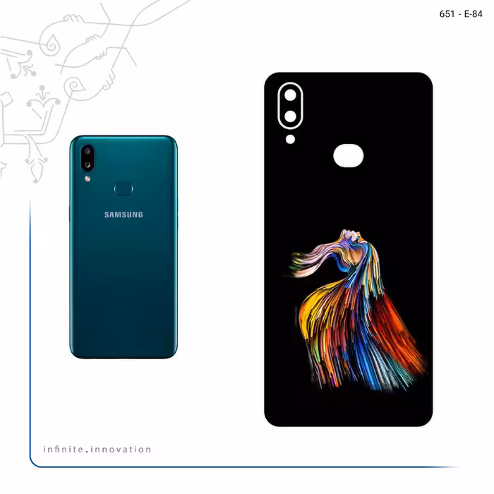 برچسب پوششی ماهوت مدل Rainbow Hair Digital Art مناسب برای گوشی موبایل سامسونگ Galaxy A10s