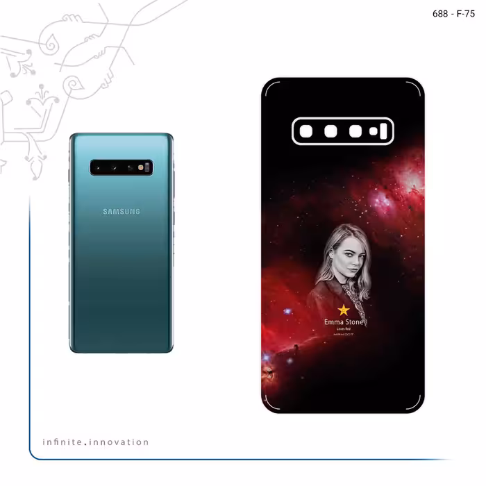 برچسب پوششی ماهوت مدل Emma Stone مناسب برای گوشی موبایل سامسونگ Galaxy S10
