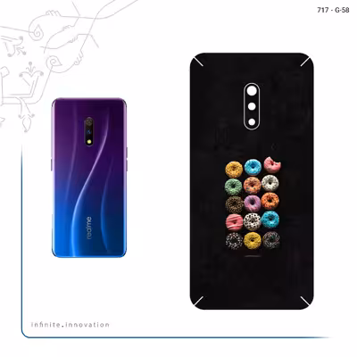 برچسب پوششی ماهوت مدل Doughnut مناسب برای گوشی موبایل اپو Realme X