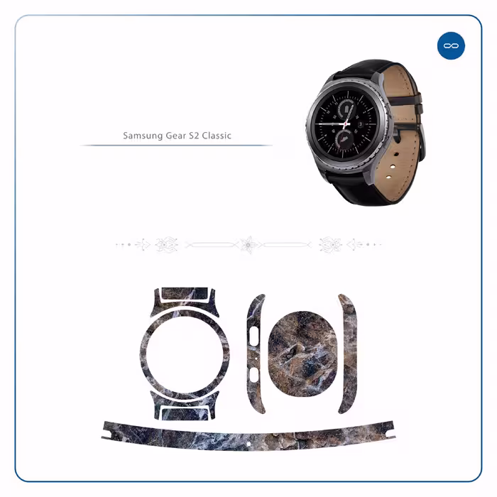برچسب ماهوت طرح Earth_White_Marble مناسب برای ساعت هوشمند سامسونگ Galaxy Gear S2 Classic