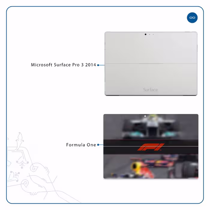 برچسب پوششی ماهوت مدل Formula One مناسب برای تبلت مایکروسافت Surface Pro 3 2014