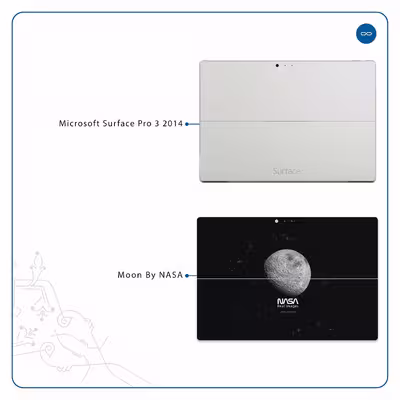 برچسب پوششی ماهوت مدل Moon-By-NASA مناسب برای تبلت مایکروسافت Surface Pro 3 2014