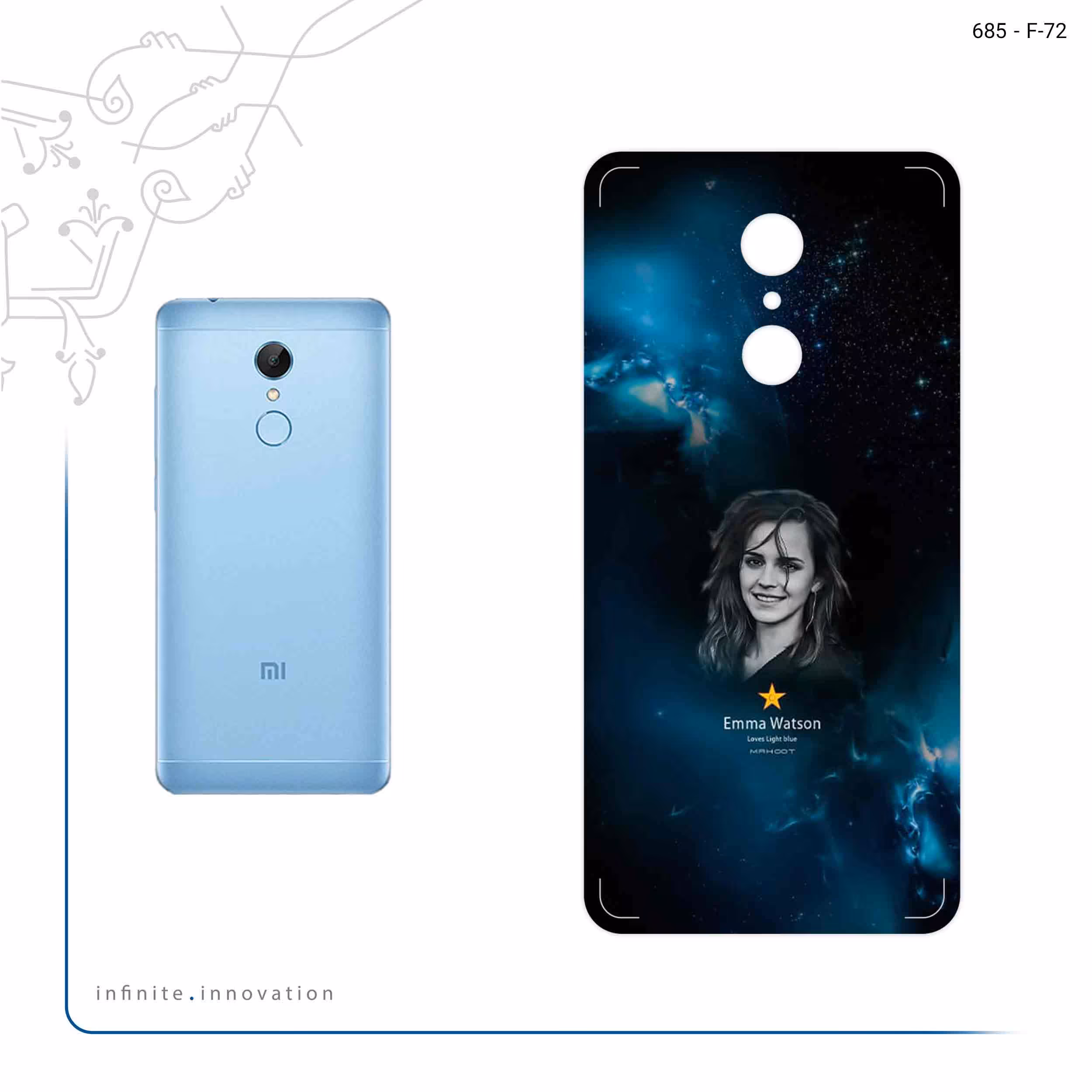 برچسب پوششی ماهوت مدل Emma Watson مناسب برای گوشی موبایل شیائومی REDMI 5