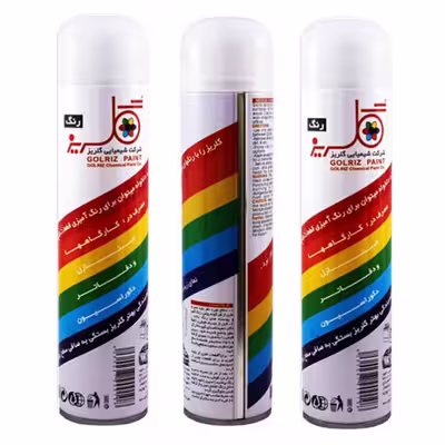 اسپری رنگ سفید گلریز مدل براق 300 میلی لیتر بسته 3 عددی