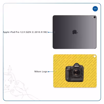 برچسب پوششی ماهوت مدل Nikon-Logo مناسب برای تبلت اپل iPad Pro 12.9 (GEN 3) 2018 A1983
