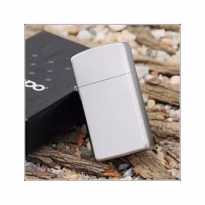 فندک زیپو مدل 1605 SLIM SATIN CHROME