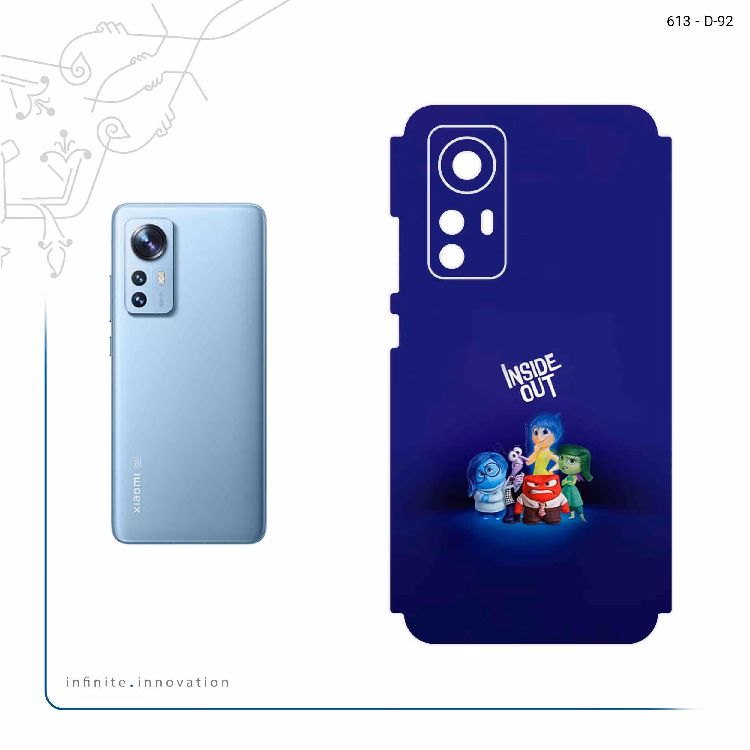 برچسب پوششی ماهوت مدل inside out مناسب برای گوشی موبایل شیائومی 12X