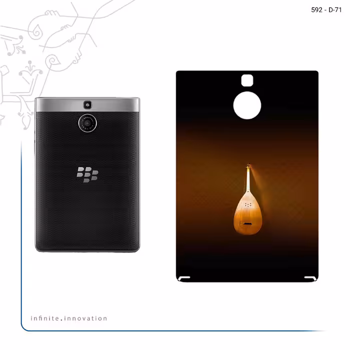 برچسب پوششی ماهوت مدل tambour مناسب برای گوشی موبایل بلک بری Passport Silver Edition