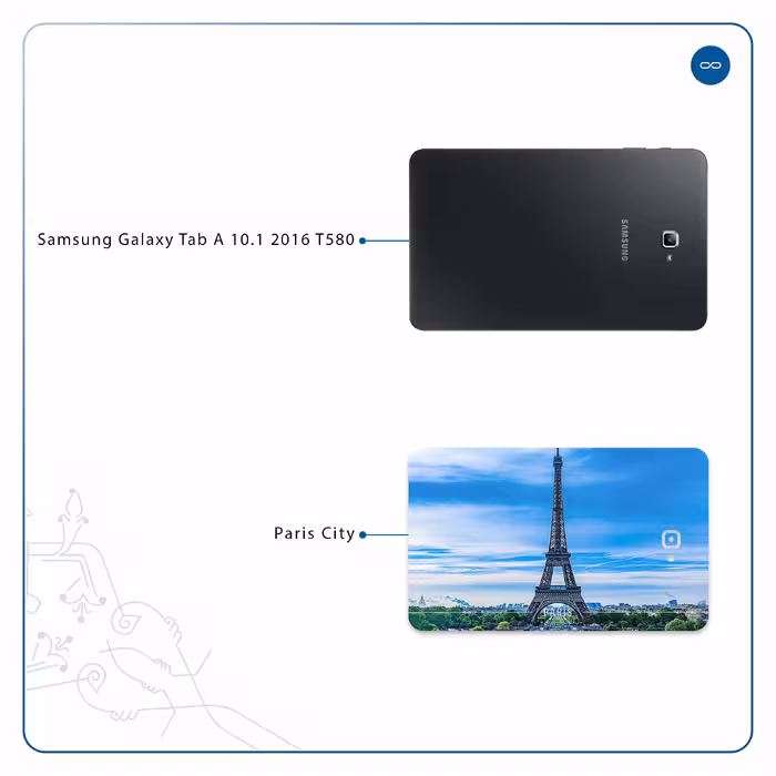 برچسب پوششی ماهوت مدل Paris City مناسب برای تبلت سامسونگ Galaxy Tab A 10.1 2016 T580
