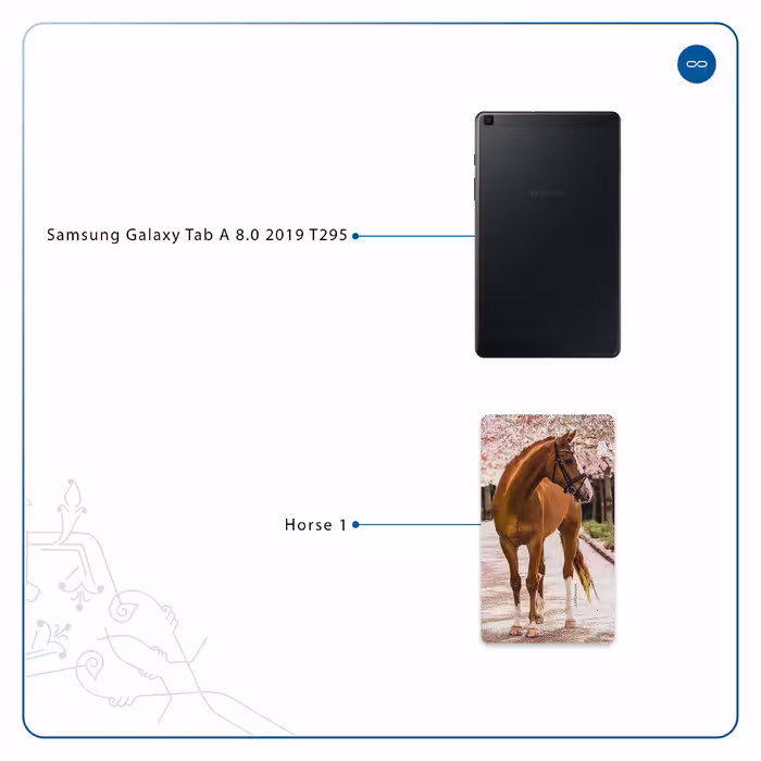 برچسب پوششی ماهوت مدل Horse-1 مناسب برای تبلت سامسونگ Galaxy Tab A 8.0 2019 T295