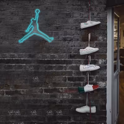 چراغ دیواری نئون دیزاین طرح Jordan_TBL