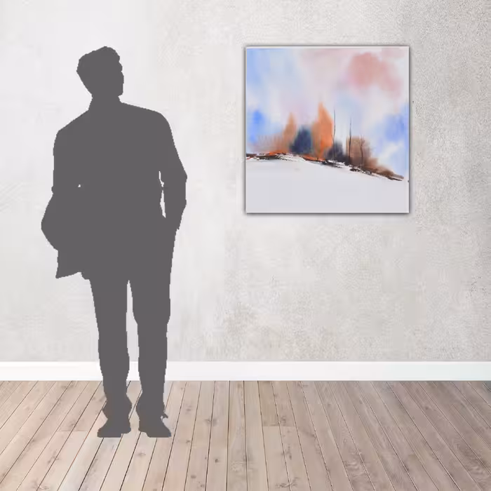 نقاشی آبرنگ طرح منظره کد 016