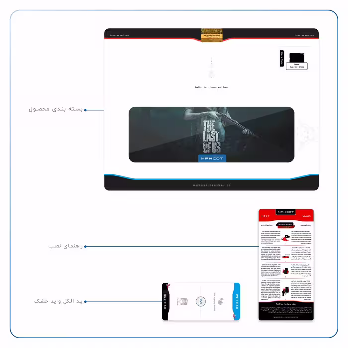 برچسب پوششی ماهوت مدل The Last of Us مناسب برای تبلت اپل iPad 2 2011 A1395