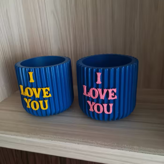 گلدان دکوری مدل iLoveU بسته 2 عددی