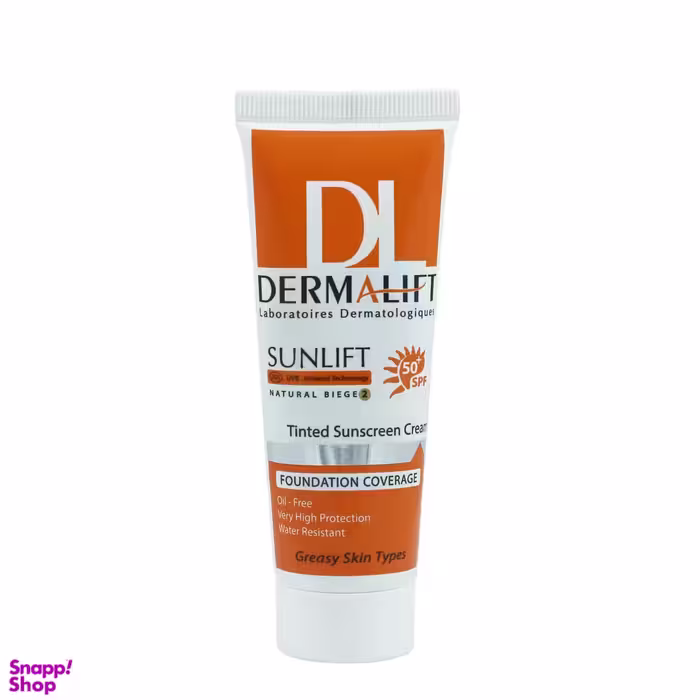 کرم ضد آفتاب رنگی درمالیفت (Dermalift) مدل Sunlift SPF50 رنگ بژ طبیعی حجم 40 میلی‌‌لیتر