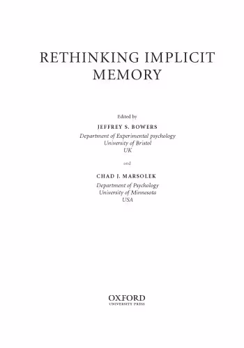خرید و دانلود نسخه کامل کتاب Rethinking implicit memory