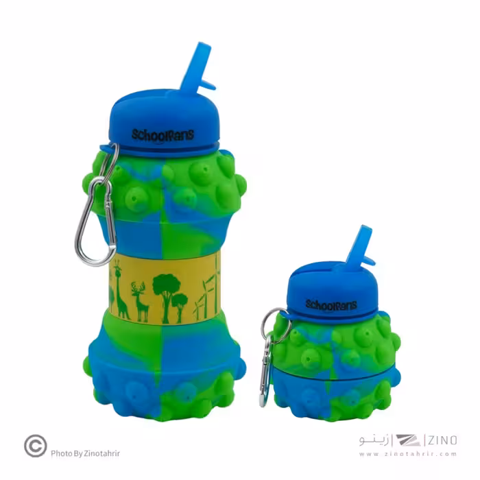 قمقمه سیلیکونی تاشوپاپیت سبز اسکول فنز کد9328