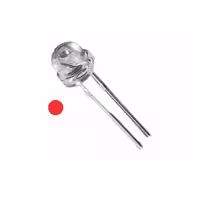 ال ای دی LED کلاهی قرمزشفاف سایز 5 میل برند TM