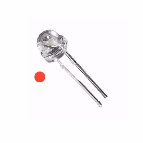 ال ای دی LED کلاهی قرمزشفاف سایز 5 میل برند TM