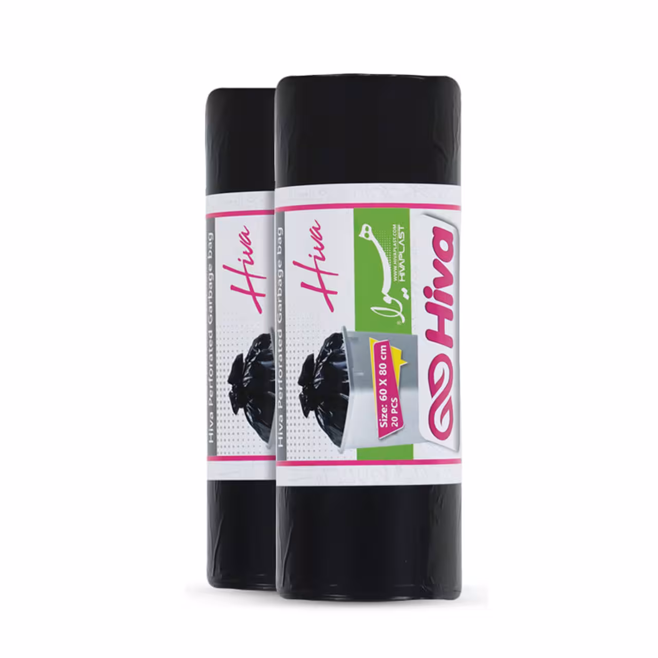 کیسه زباله رولی پرفراژدار سایز 60*80 هیوا 20 عددی